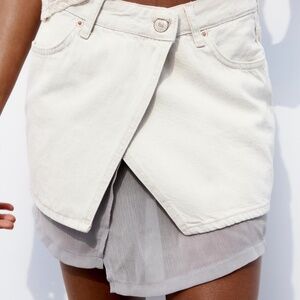 NWT ZARA denim mini skirt